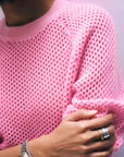 CASHMERE MESH SWEATSHIRT