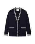 Cashmere Varsity Cardigan by White + Warren, side view