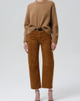 Miro Relaxed Suede Pant by Citizens of Humanity, front view