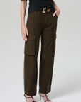 Esme Cargo Trouser by Citizens of Humanity in moss, side view