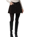 Trapeze Skirt by Citizens of Humanity in carob, front view