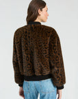 LEOPARD FUR BOMBER JACKET