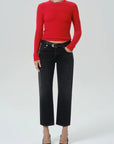 Alessia Crewneck Sweater by Citizens of Humanity in Amaranth, front view