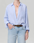 KAYLA SHRUNKEN LINEN SHIRT