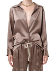 Tullah Satin Shirt by Citizens of Humanity, front view