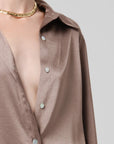 Tullah Satin Shirt by Citizens of Humanity, back view