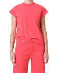 Long Line Bryce Cap Sleeve Tee by AGOLDE, side view
