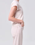Long Line Bryce Cap Sleeve Tee by AGOLDE, fabric detail