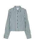 Cropped Classic Shirt by CLOSED in royal green, front view