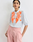 JORJA APPLIQUE FLOWER SHIRT