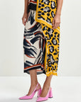 JUANITA TWO PRINT MIDI SKIRT