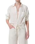 KAYLA SHRUNKEN LINEN SHIRT
