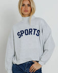 Sports Mockneck Sweatshirt by Sunny Somewhere, back view