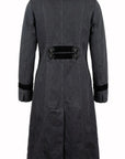 Military Car Coat by Le Superbe in washed black, back view