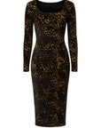 CLASSIC LEOPARD SQUARE NECK TWIGGY DRESS