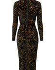 CLASSIC LEOPARD SQUARE NECK TWIGGY DRESS