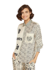 EVELYN MIXED MERMAID PRINT SHIRT