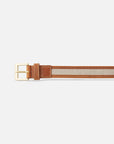 The Riviera Belt by FRAME in light camel leather, styled view