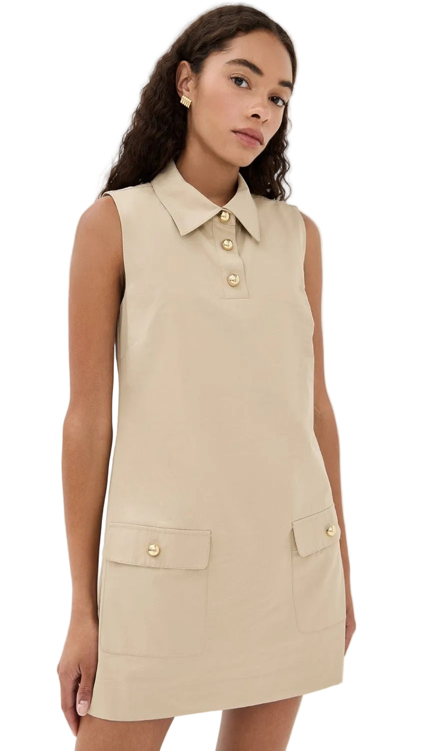 utility dress beige Noble Utility Dress in Oat Milk Oat Milk / XL