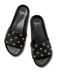 GALLITO STUD LEATHER SLIDE SANDAL