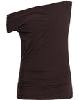 Carlin One-Shoulder Top by AGOLDE, front view