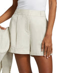 LINEN PLEATED SHORT