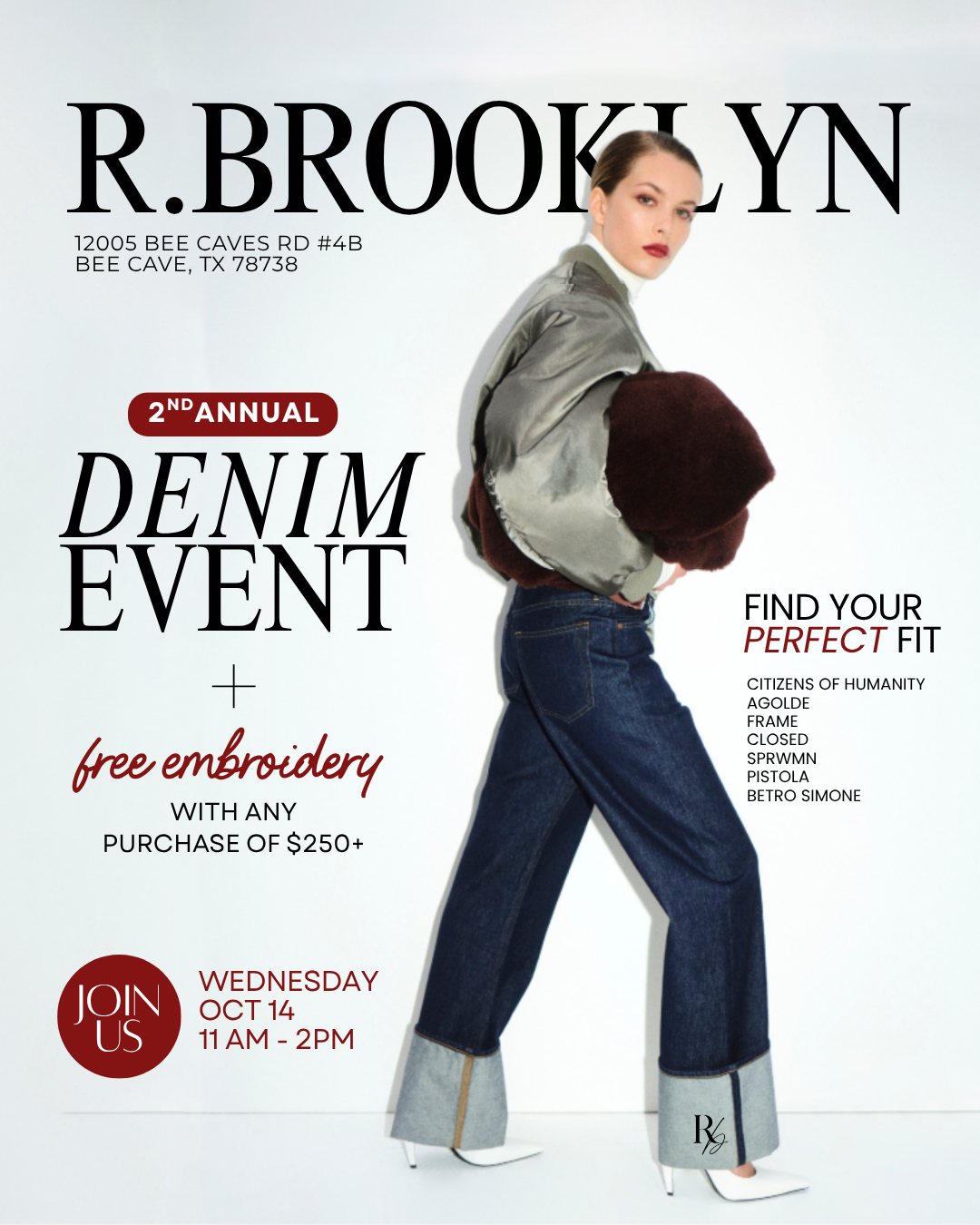 WEDNESDAY, OCT 14 | 2nd Annual Denim Event