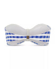MARGOT JACQUARD COTTAGE BANDEAU TOP