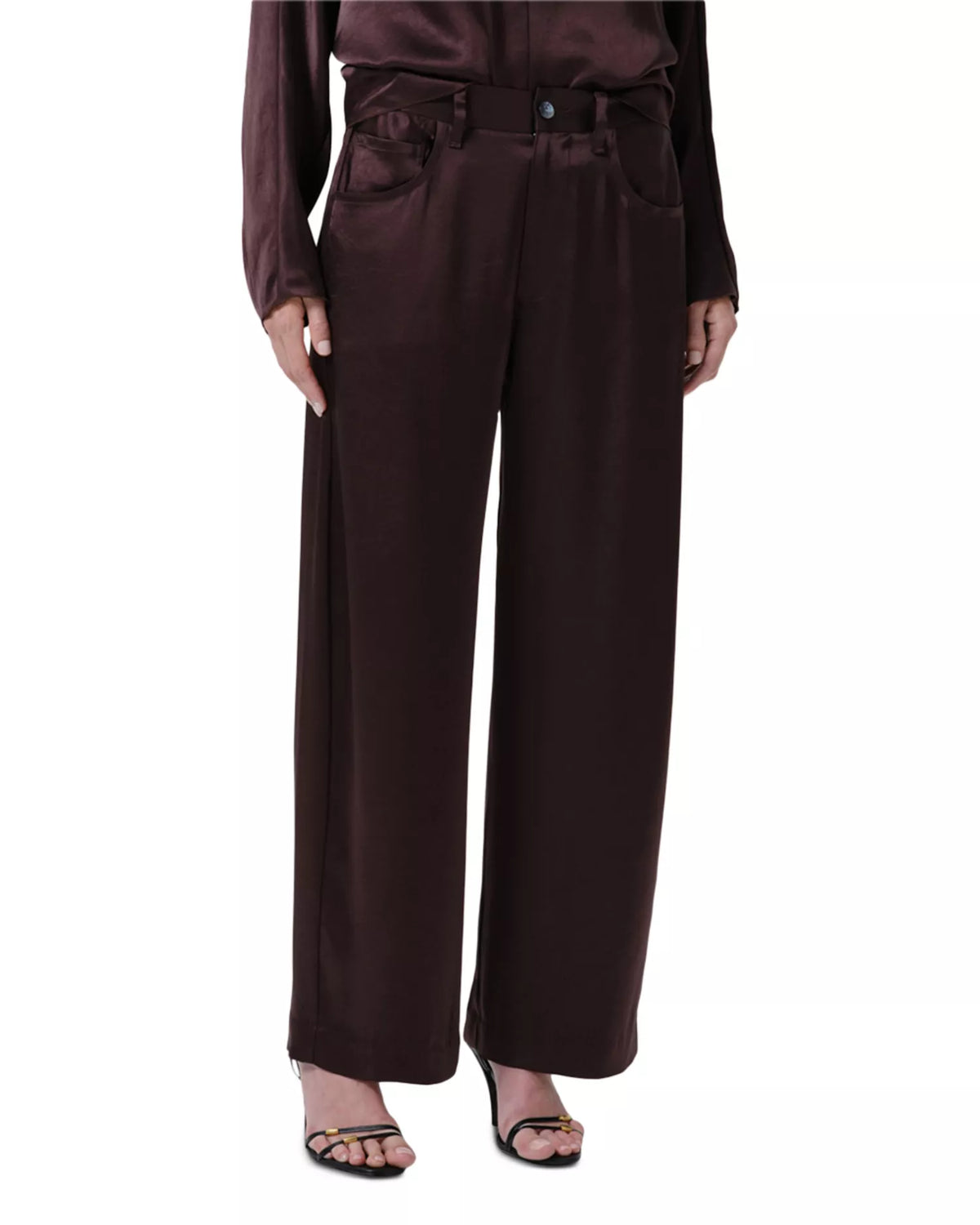 BRYNN TROUSER IN SATIN