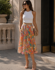 NEON TUILERIES PLEATED SKIRT