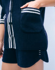 CASHMERE VARSITY CARDIGAN
