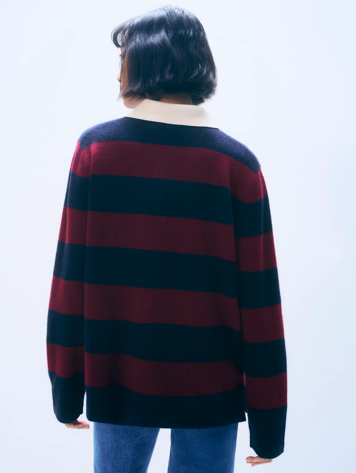 CASHMERE RUGBY STRIPE POLO