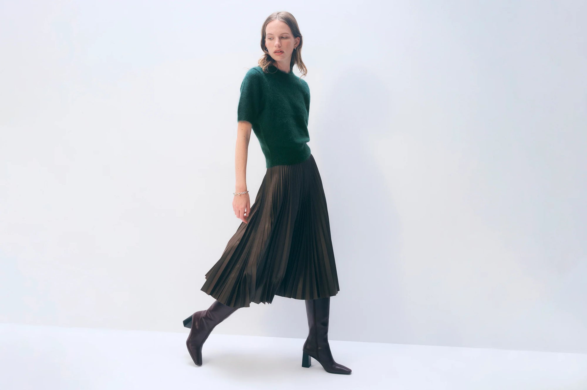 BRUSHED CASHMERE TEE