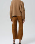 Miro Relaxed Suede Pant by Citizens of Humanity, back view