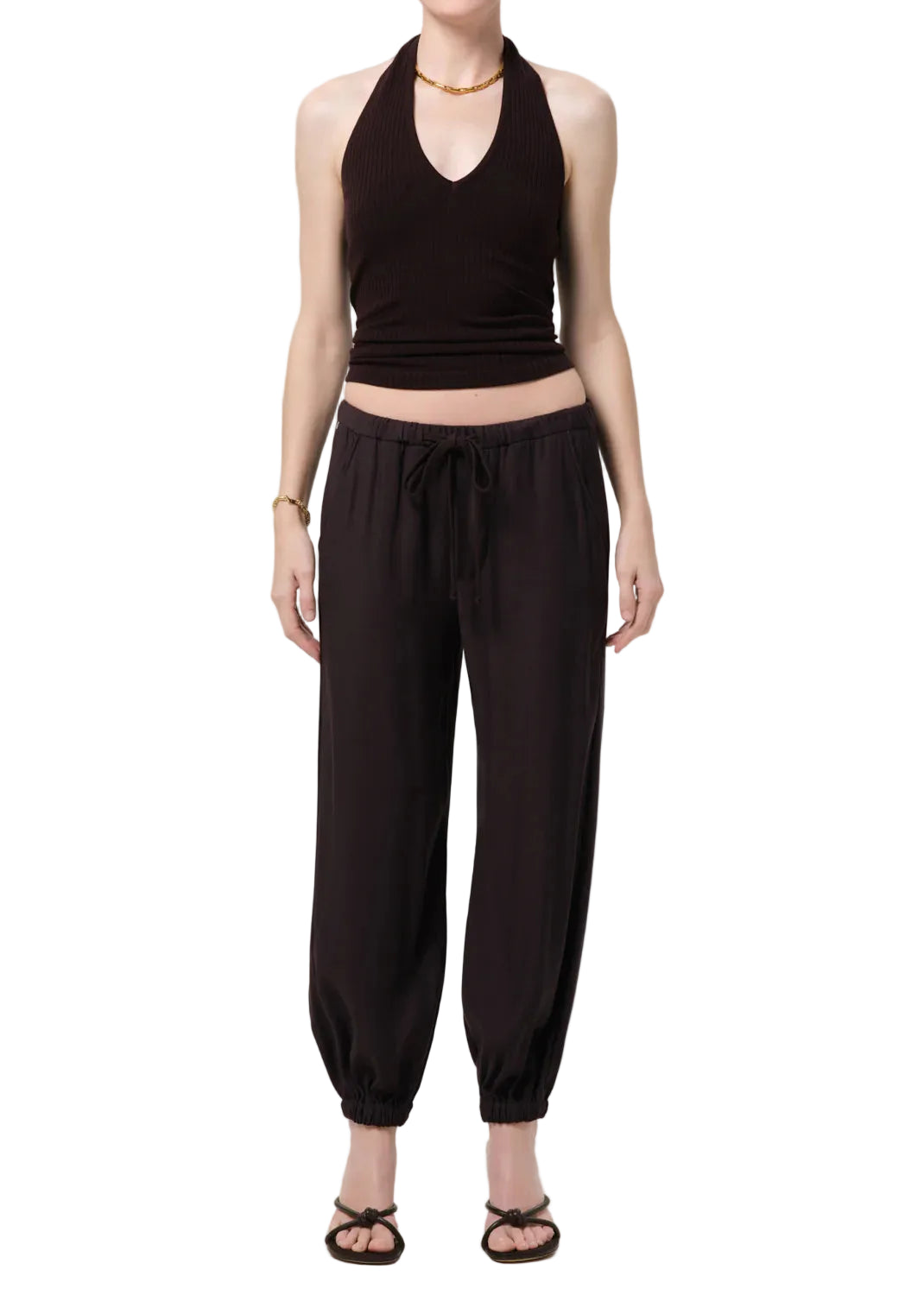 Bubble Pull-On Pant by Citizens of Humanity in brown, back view