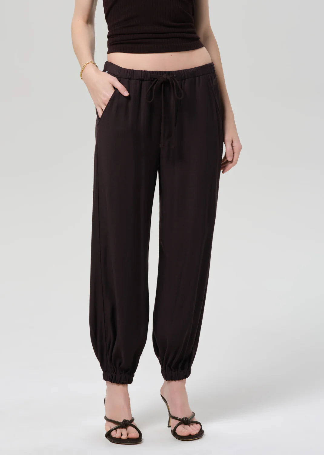 Bubble Pull-On Pant by Citizens of Humanity in brown, side view
