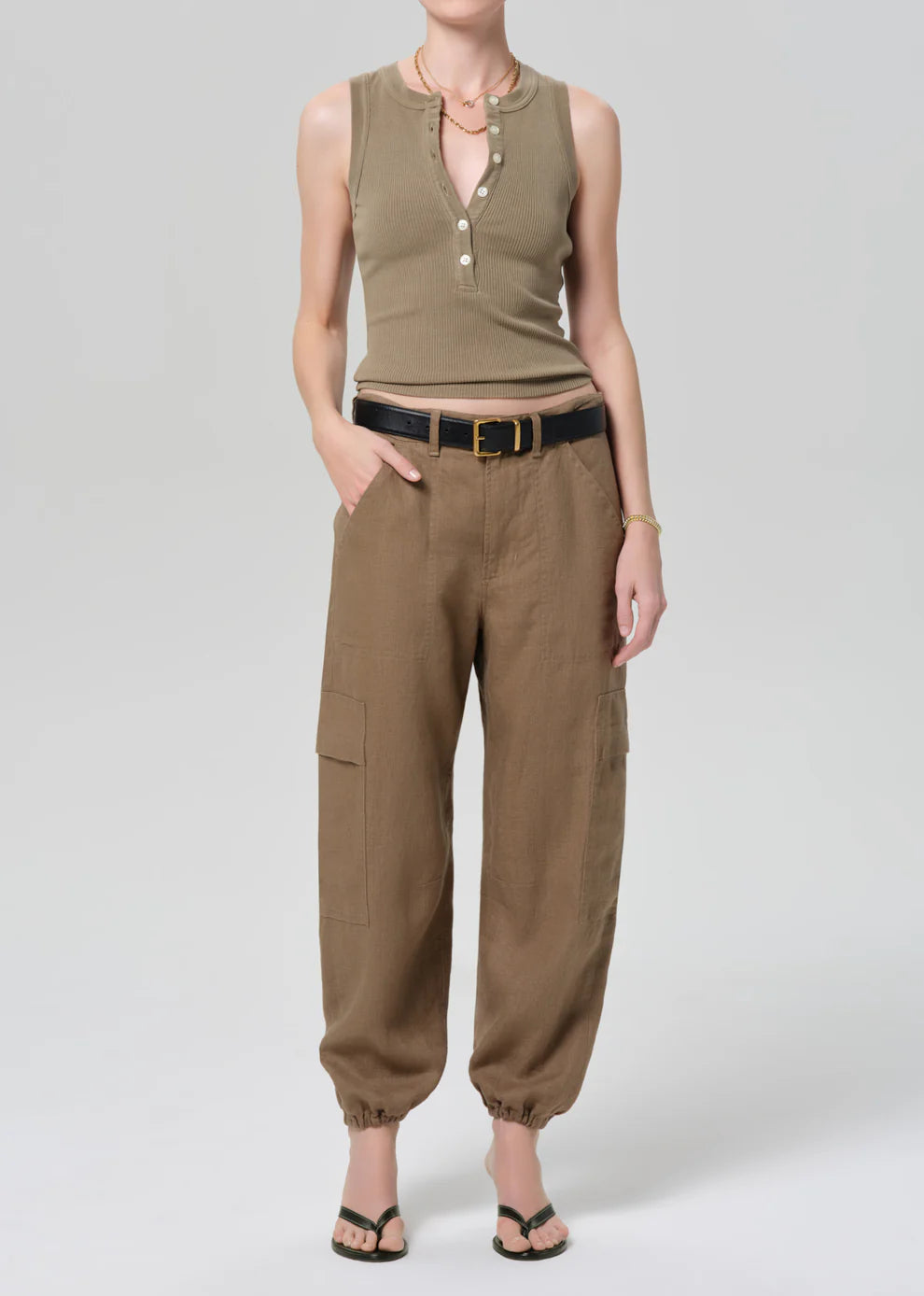 CIELA LINEN BALLOON UTILITY PANT