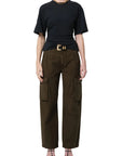 Esme Cargo Trouser by Citizens of Humanity in moss, back view