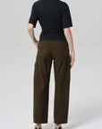Esme Cargo Trouser by Citizens of Humanity in moss, styled view