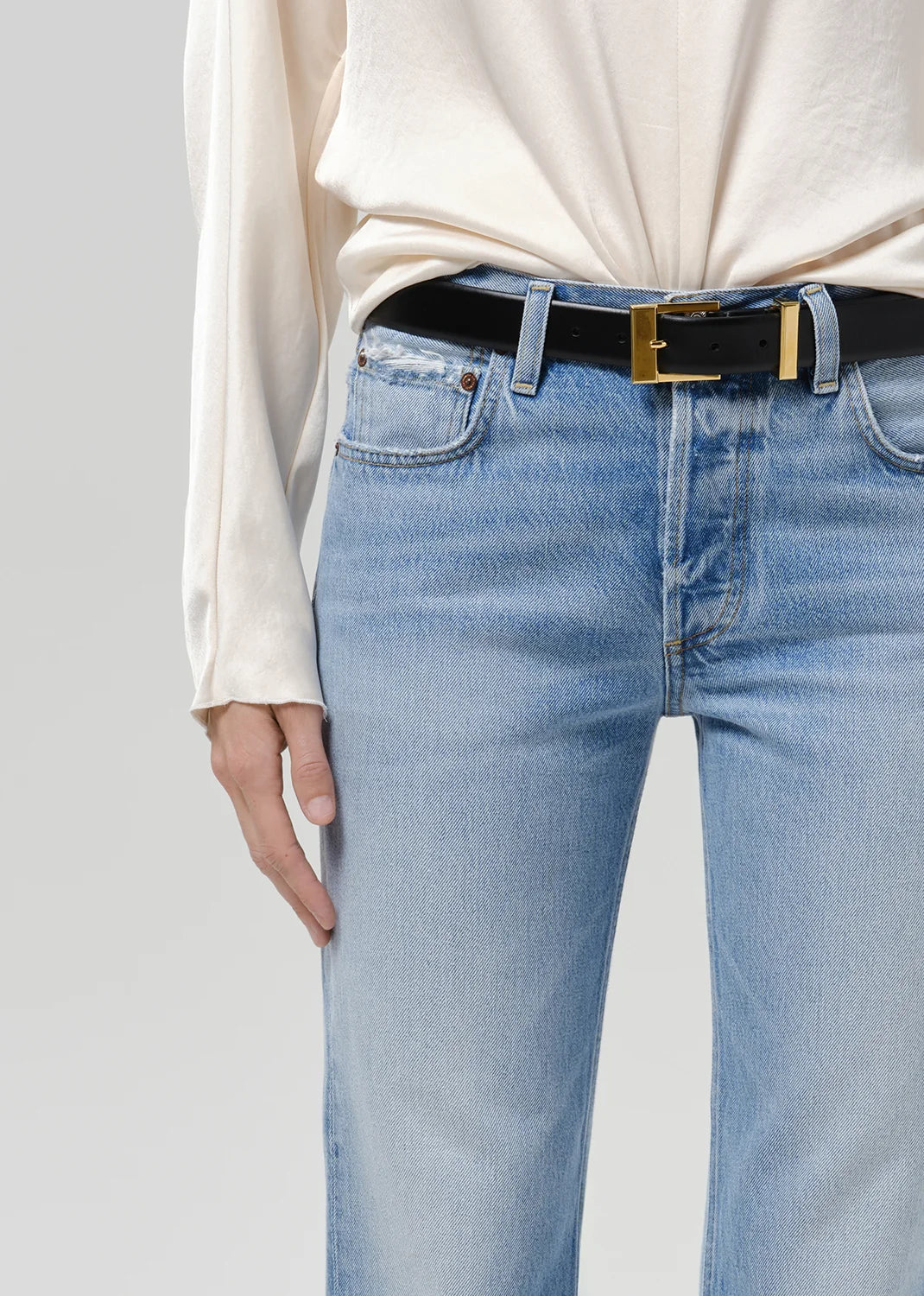 Savannah Cigarette Jean by Citizens of Humanity in sunlit, side view