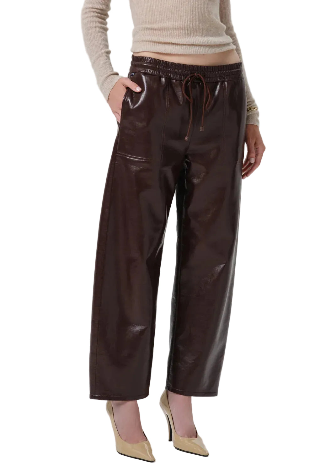 Rework Leather Pull On Pant by Citizens of Humanity, front view