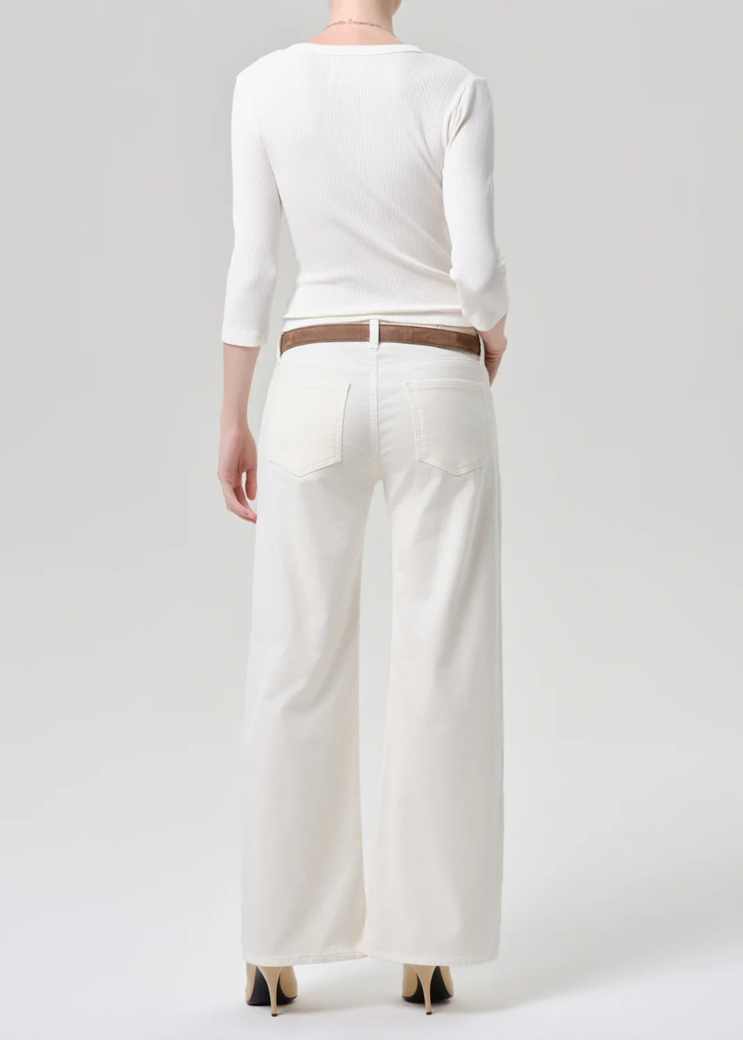 Nora Corduroy Trouser by Citizens of Humanity in pashmina, detail view