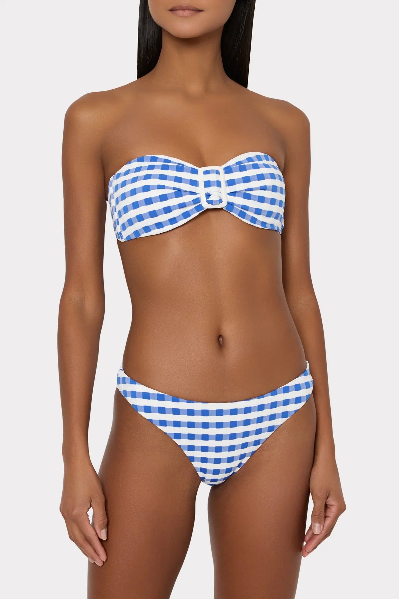 MARGOT JACQUARD COTTAGE BANDEAU TOP