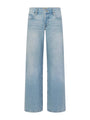 The Gray Flare Jean by FRAME in dodger, front view