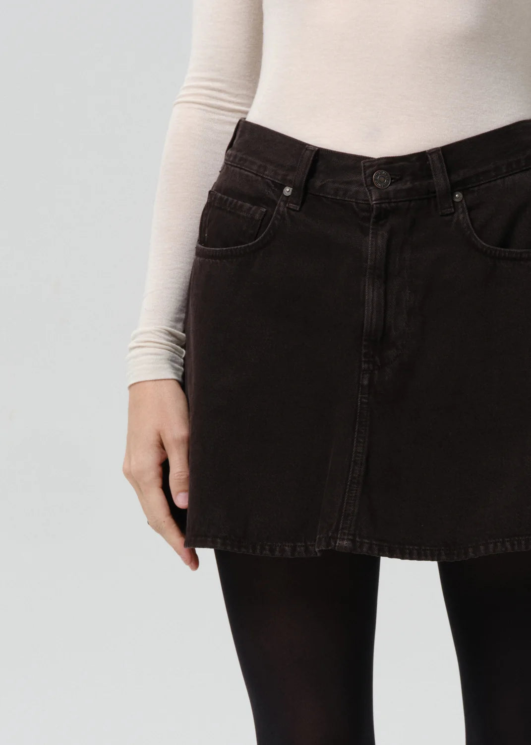Trapeze Skirt by Citizens of Humanity in carob, back view