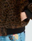 LEOPARD FUR BOMBER JACKET