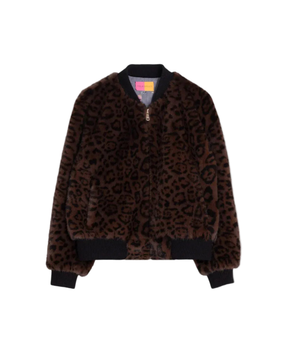 LEOPARD FUR BOMBER JACKET