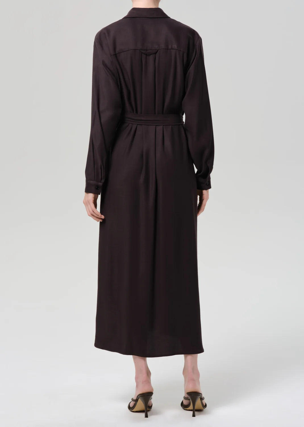 Camillia Shirt Dress by Citizens of Humanity in brown, detail view