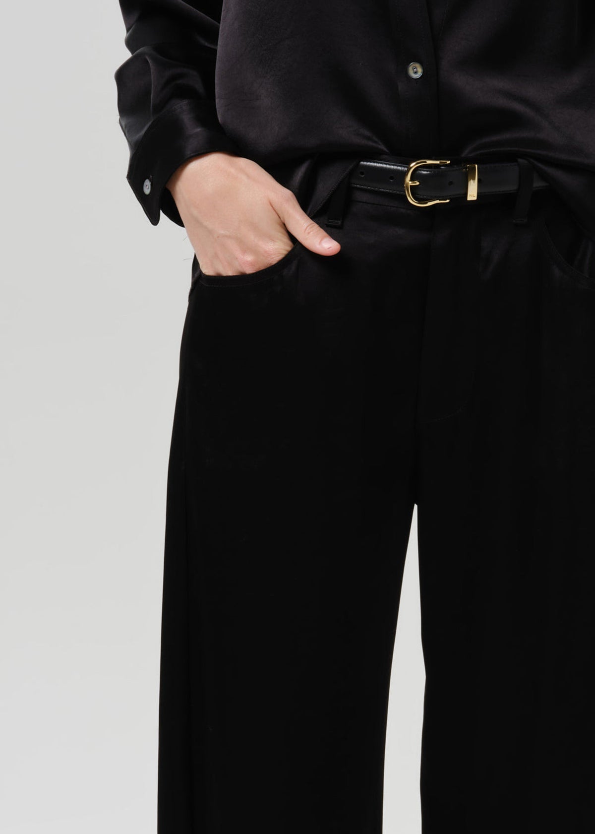 BRYNN TROUSER IN SATIN