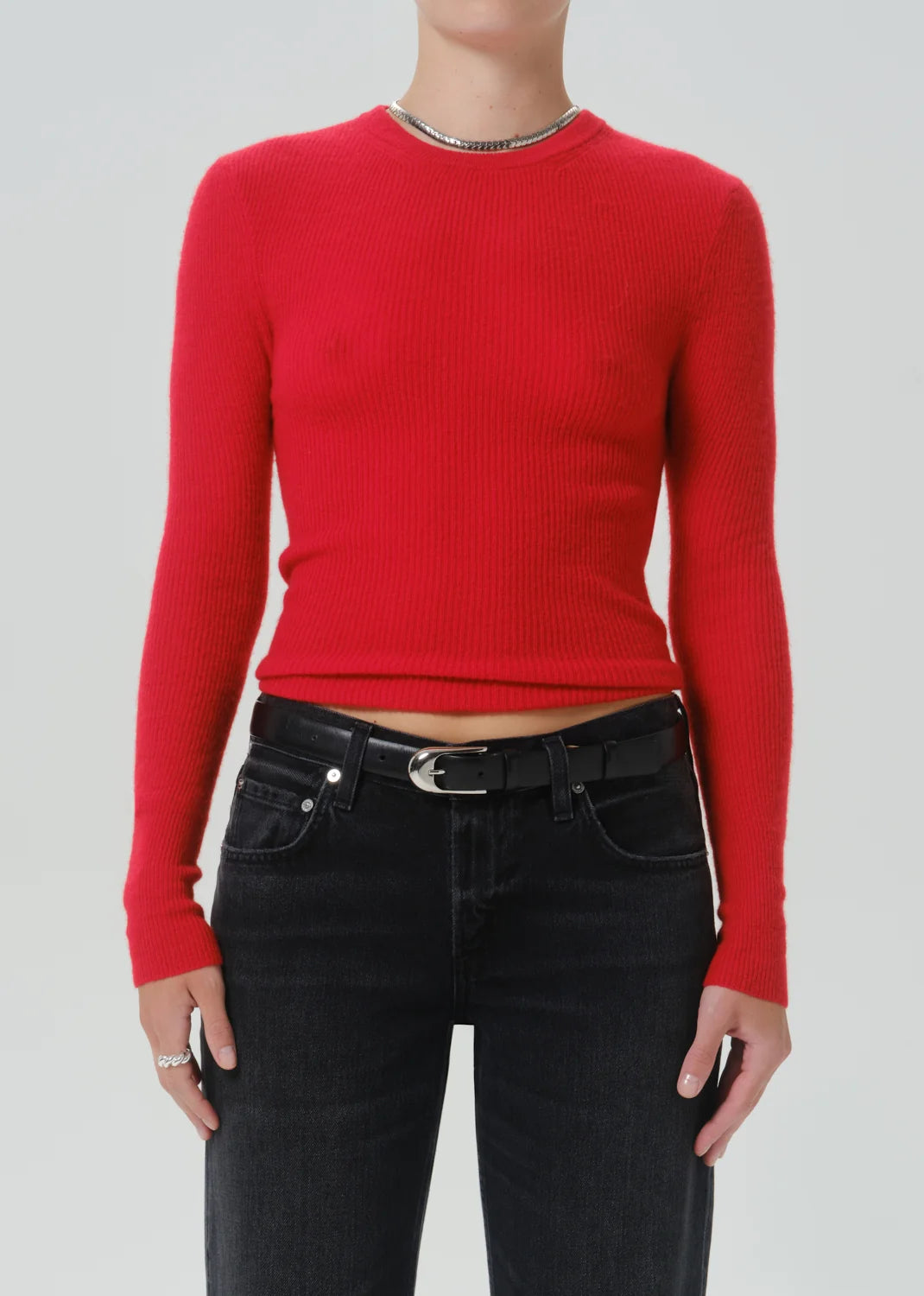 Alessia Wool-Cashmere Sweater by Citizens of Humanity in Amaranth top view